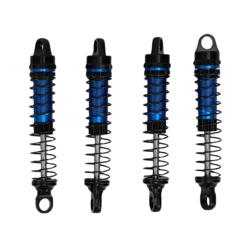 Jiawu 60mm Shocks Absorber for K10 1/18 RC Crawler, Aluminum Alloy Threaded with Nylon Shaft Ends, RC Crawler Upgrade Parts Replacement (Blue)