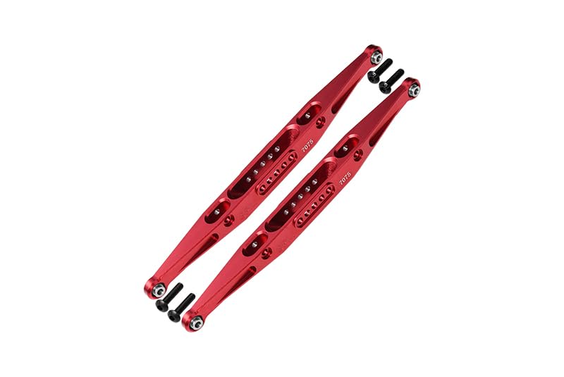 GPM 7075 Alloy Rear Lower Trailing Arms for LOSI 1/10 Baja Rey Desert Truck-Los03008 - color: Red