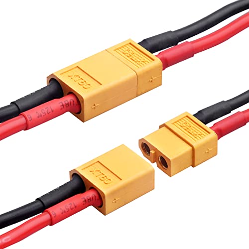 Hobbypark RC Battery/Charger Adapter Connector for Traxxas to XT60 Plugs with 14AWG Gauge Wire