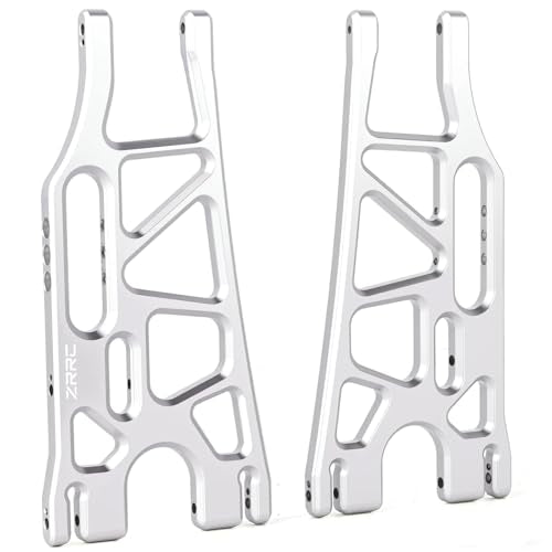 7075 Aluminum Lower Suspension Arms L&R for 1/5 Traxxas X-MAXX 8S, Heavy Duty Front/Rear Control Arms A-Arms Upgrade, CNC Machined, Anodized Silver, Replacement for Traxxas 7730 7731 - style: Lower Suspension Arms