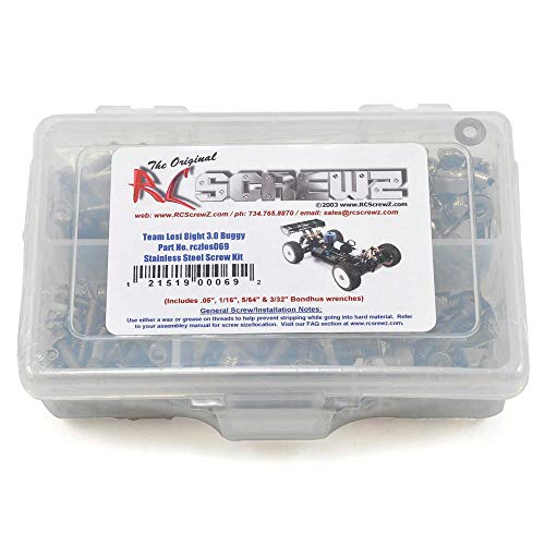 RC Screwz Compatible with los069 – Losi 8ight 3.0 Nitro (TLR04000) Stainless Screw Kit
