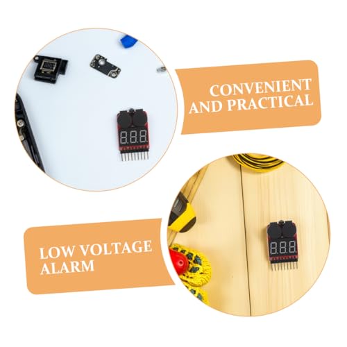 2pcs Lithium Battery Tester with Sound Alarm, 1-8s Lipo Voltage Monitor for Household and Rc Battery Capacity Measurement and Low Voltage Warning