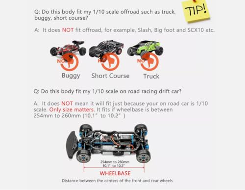 1/10 Scale RC Painted Drift Racing Touring OnRoad Car Body Shell, No Cut, 1:10 Scale, RX7 White (with Tail Wings) - style: With Tail Wings