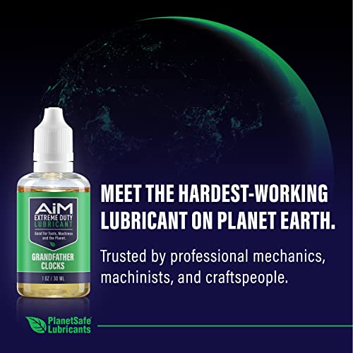 AiM Clock Oil & Cleaning Kit - 1 oz - High-Performance Clock Oil for Grandfather Clocks - Includes Pen Oiler - Essential for Antique Clock Care & Maintenance - Made in the USA - size: 1 oz Clock Oil