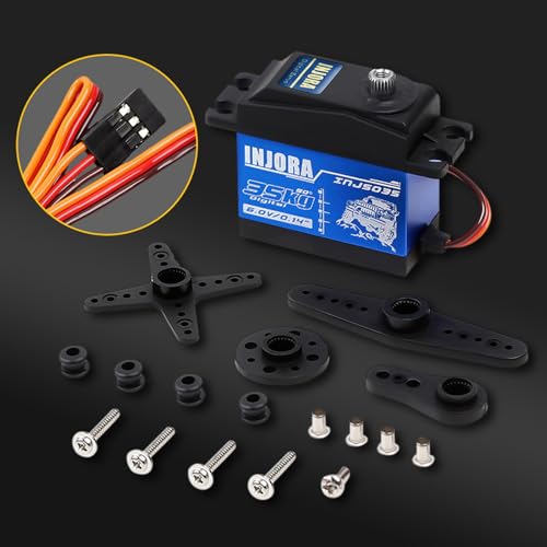INJORA 35KG Digital High Torque Servo for 1:10 RC Crawler SCX10 TRX4 D90 - size: 35kg(90°-180°)
