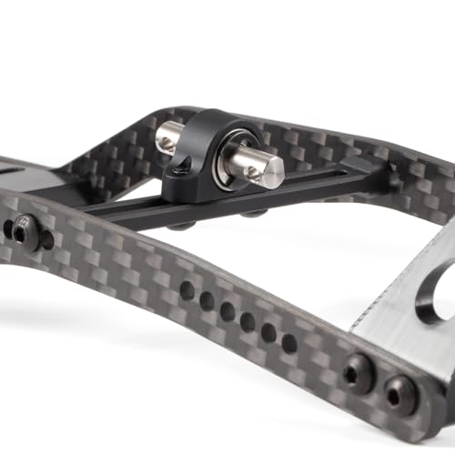 Adjustable Carrier Bearing 70mm Width Transfer Case, Aluminum Alloy CNC Machined for 1/10 RC Crawler LCG Chassis Cheater Rigs Comp Build (Black) - color: Black