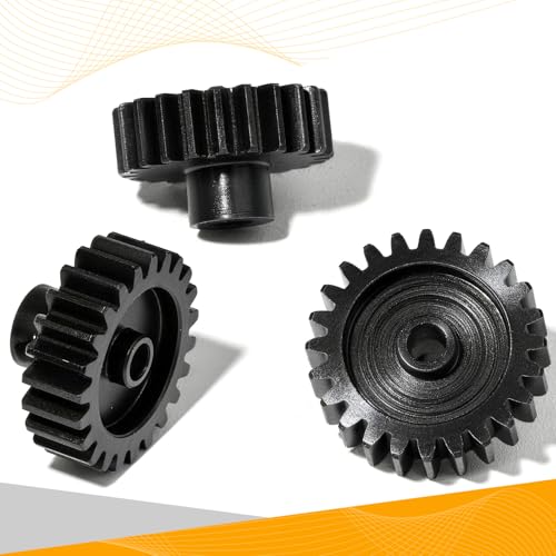0.8M Pinion Gear Set Hardened Steel 3.175mm Shaft 22T 23T 24T Pinion Gears with Screws and Hex for Tamiya, Traxxas, Arrma, Axial, Losi, HPI 1/10 RC Car Brushless Brush Motor Upgrade - size: 22 23 24T