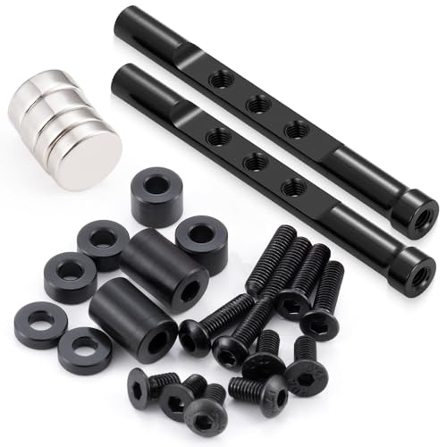 MORLORDY Aluminum RC Body Posts Set for 1/10 Yokomo TT01 TT01E TT02 Sakura D4 D5 RC Drift Racing Car Upgrade Parts (Long - Black) - color: Long - Black
