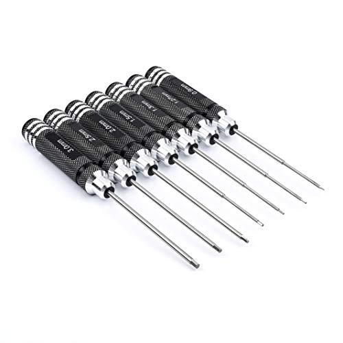 YoungRC RC Screwdriver Tools Kit 7pcs Hex Screw Driver Set for RC Models | 0.9mm 1.27mm 1.3mm 1.5mm 2.0mm 2.5mm 3.0mm