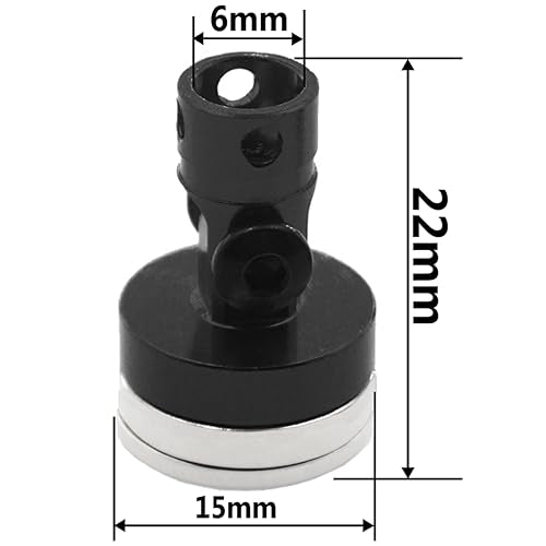 ShareGoo 4PCS RC Magnetic Body Post,Alloy Magnetic Stealth Invisible Body Shell Mount Column Compatible with HSP Redcat Himoto Traxxas SCX10 4WD 1/10 RC Car (Black)