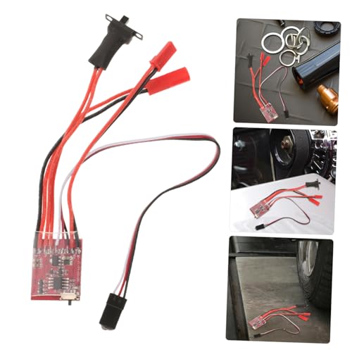 30A Brushed Esc with Brake Dual Way Speed Controller for Rc Cars Boats Enhanced Performance Electronic Controller for Reliable Speed Control Tough Conditions