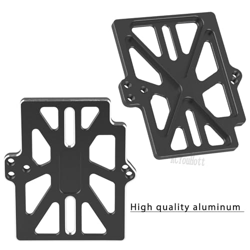 RC Upgrades Part for 1/16 (#107154-1) Mini Maxx 4WD,Tail Wheel/Skid Plate Stainless Steel Chassis/Protective Chassis Dirt Dust Resist Guard Cover/Mount Plate Motor Fixing Mount,Black - color: Black-(for 1/16)
