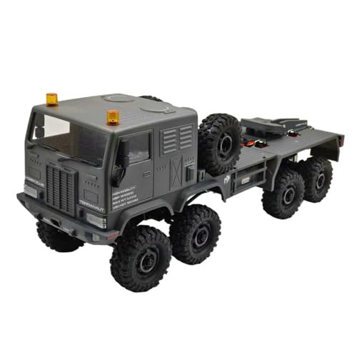 HOBBYPLUS Helidirect 1/18 RC Crawler CR18P Terranaut 8x8 RC Truck Remote Control Car w Full-Lock 8WD RTR Active All-Wheel Steering, 2-Speed Transmission, Recovery Winch, LED Lights (Gray) - color: Gray (8x8)