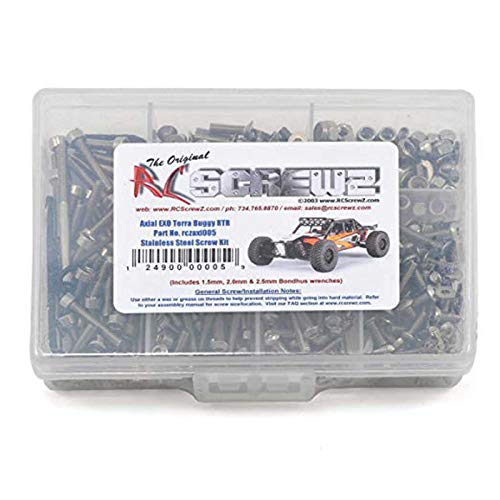 Axi005 - Compatible with Axial Racing EXO Terra Buggy Stainless Steel Screw Kit