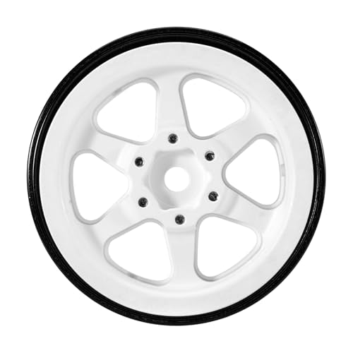 INJORA 1.3 Aluminium Beadlock Wheel Rims - Negative Offset -4.05mm for TRX4M SCX24 Upgrade 1/24 1/18 RC Crawler Car(White) - color: White