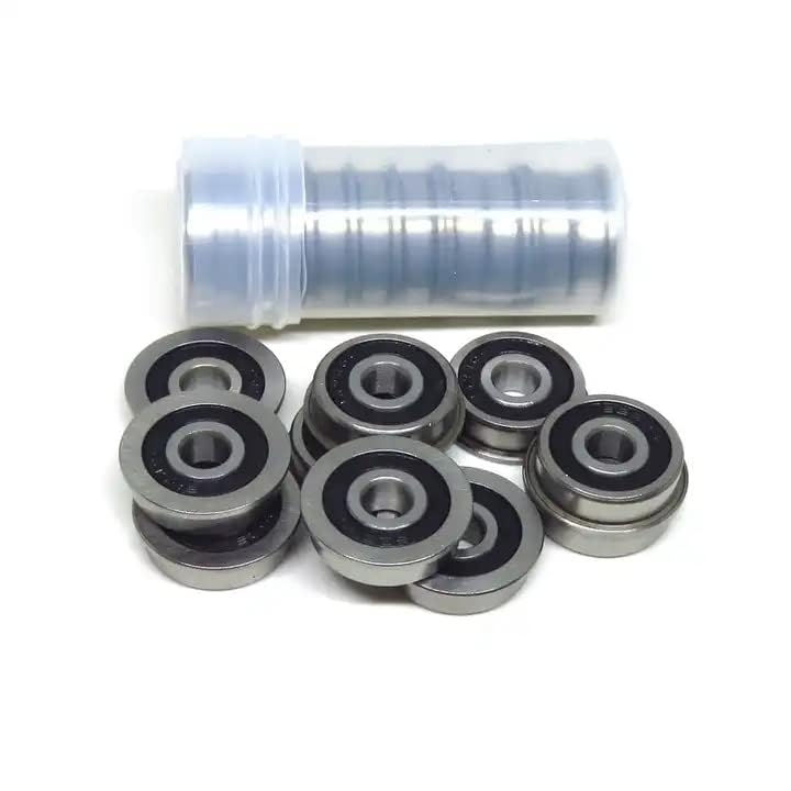 10Pcs F695 2RS Bearing 5 * 13 * 4mm ABEC-7 Flanged Miniature F695 RS Ball Bearings F695RS for VORON Mobius 2/3 3D Print
