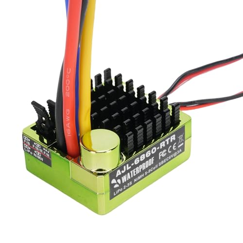 RC Brushed ESC, Electronic Speed Controller for 1/10 RC Car Boat, with Precise Speed Control for 540 550 750 Motor