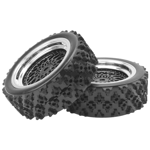 ShareGoo RC 1/10 On Road Tires & Wheel 12mm Hex Plastics Rims Compatible with Tamiya TT01 TT02 Kyosho Sakura D3 Traxxas 4Tec 2.0 1/10 RC On Road Racing & Touring Car (OD 72mm) - color: Od 72mm