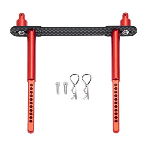 Que-T Metal Front Rear Body Mount for 1/10 Axial SCX10 II 90046 90047 (Red) - color: Red