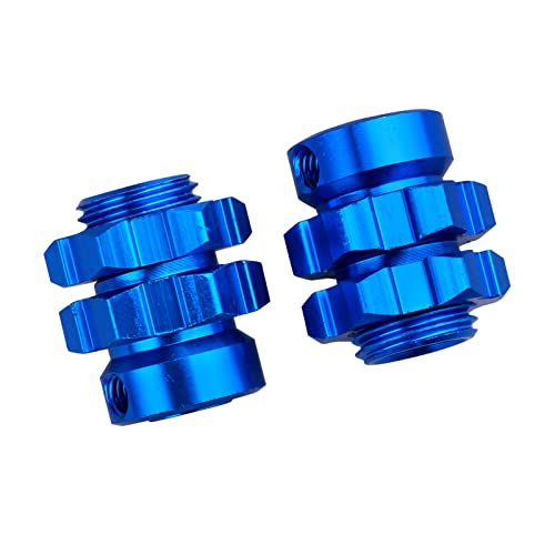 Aluminum 17mm Hex Wheel Hub Adapters for 1/10 Traxxas Summit Losi Baja Rey (Set of 4) (Navy Blue) - color: Navy Blue