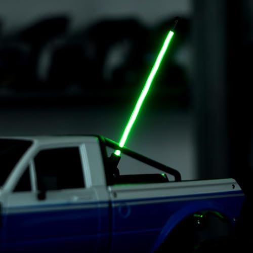INJORA LED Whip Light Side Fixed for 1/18 SCX24 1/24 RC Crawlers (Green) - color: Green