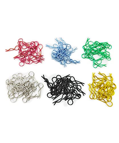 130pcs Universal RC Body Clips Steel R Clips for 1/10 1/12 Scale | Stainless Steel, Rust Resistant,Compartment Storage Case,Redcat HPI Himoto HSP Exceed RC Car Buggy Shell Replacement
