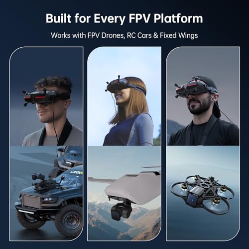 CADDXFPV Walksnail Avatar HD FPV Goggles X - 1080P/100FPS, 50° FOV, OLED | 22ms Low Latency, Head Tracking Support, HDMI/AV Input, Compatible FPV Drone Goggles for All Walksnail Avatar VTX Kit