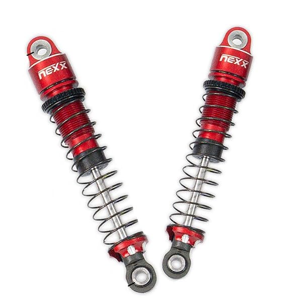 Nexx Racing Oil Shocks (4pcs) for 1/18 RC Crawler Ascent18 - Remote Control Car, RC Cars, RC Crawler Redcat 1/18 4WD Nexx Racing Upgrade Parts (HELIDIRECT) (Red - 59mm) - color: Red - 59mm