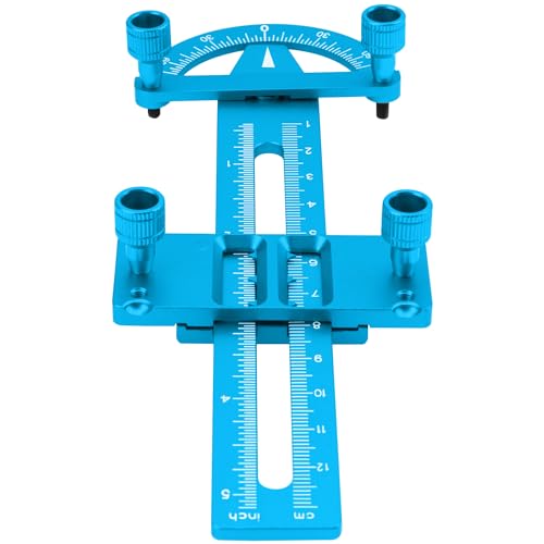 Aluminum Shock Synchronizer Ruler Balance Measurement Tool Compatible with 1/10 1/12 Axial SCX10 TRX4 Tamiya TT02 TT02 CC01 MST XV01 TF2 RC Car (Blue) - color: Blue