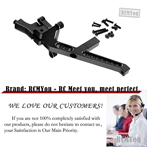 Aluminum Front Chassis Brace Upgrades Part for 1/8 Sledge 4WD #95076-4,Alloy Front Chassis Brace Hops up for Sledge Monster Truck RC Car #95076-4,Replace #9520, Black - color: Black