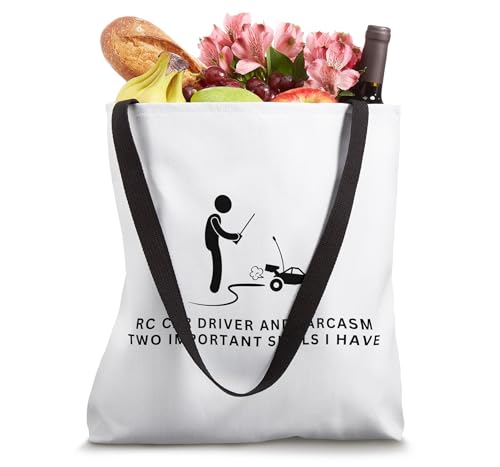 RC Car Driver and Sarcasm Men Women Funny RC Cars Tote Bag