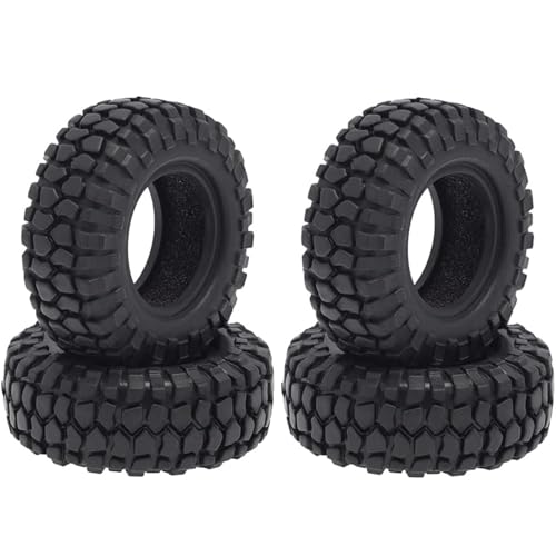 1.0 Tires Rc Crawler Tires, 4Pcs 1/24 Rc Crawler, 48mm Upgrade Sturdy Mini 1.0 Replacement for Climbing Model Car