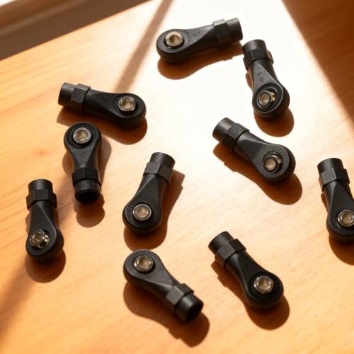 10PCS M4 Nylon Tie Rod End Ball Joint Linkage Ball Head Holder LH/RH Thread Set Compatible with Axial SCX10 Traxxas TRX-4 HSP D90 90046 90047 1/10 RC Truck Buggy Crawler Accessories (L25mm) - style: C