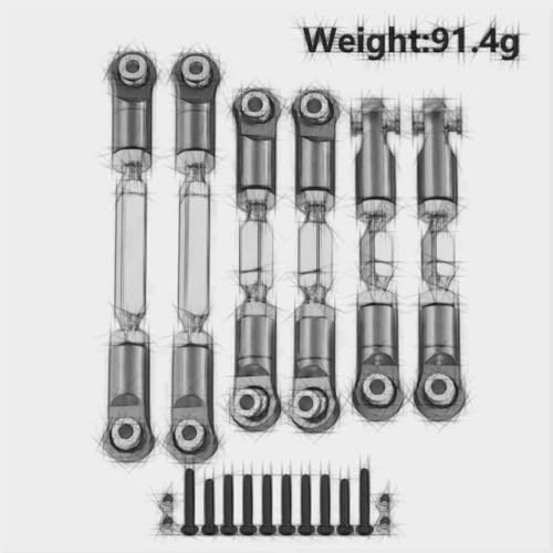 RC Cars Parts for Arrma for Mojave 4x4 4s for Blx 1/8 Aluminum Alloy Steering Link Rod Set Rc Monster Trucks Car Parts(Titanium)