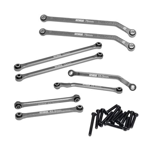 High Clearance 4 Links Set Aluminum Linkage for Traxxas 1/18 TRX4M K10 F-150 Upgrade Parts RC Crawler Car (Titanium) - color: Titanium