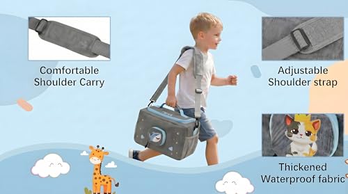 Tonie Carrying Case for Toniebox 1 2, Tonies Figures Storage, Polyester Multifunction Bag, Holds 30-40 Character Figurines & Accessories, 3 Design Patterns (blue) - color: blue