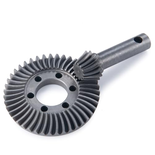 Diff Ring&Pinion Gear 43/12T 1.0M for Axial SCX6 JLU JeepTrail | Honcho AXI05000 AXI05001 1/6 RC Crawler Upgrade Parts Steel Front or Rear Spiral Cut Differential Gears - size: 43T/12/1.0 Mod