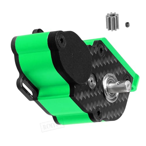 Aluminum Transmission Gearboxes Upgrades Part for SCX10 SCX10 II 90046 90047,RC Crawler Car Alloy Transmission Gearbox Hop Ups,Green - color: Green - Scx10