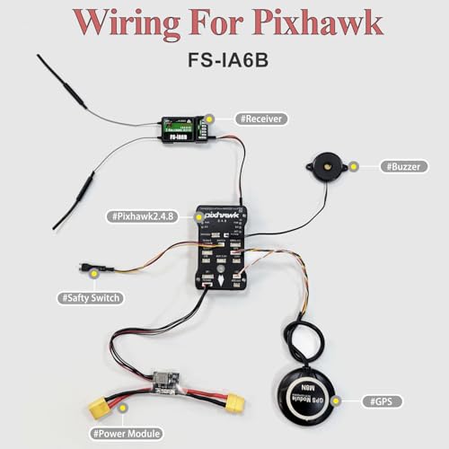 HAWK'S WORK FS-i6X 10 Ch Transmitter, 2.4GHz RC Controller with FS-iA6B Receiver for Drone Multirotor Airplane Helicopter Car Tank Boat (i6X+ iA6B) - size: i6X+iA6B