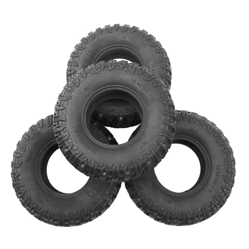 ShareGoo 1.9 inch RC Crawler Tires Rubber Mud Tires OD 103mm Compatible with Axial SCX10 90046 AXI03007 Tamiya CC01 D90 1/10 RC Crawler 1.9'' Beadlock Wheel Rims