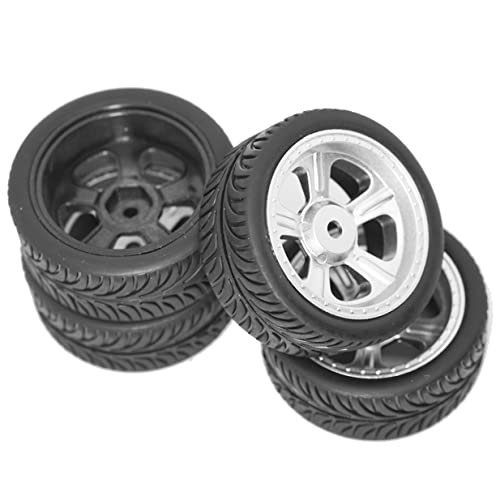 ShareGoo OD 2.55" RC 12mm Hex Plastics Wheel Rims & Rubber Tires Tyre for RC 1/10 On-Road Touring Racing Drift Car