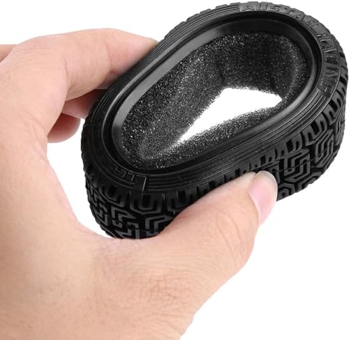 1/10 RC On-Road Car Tyres,WONFAST 4PCS 68mm Sponge Insert Rally Rubber Tires for 1:10 RC On Road Run-flating Racing Car Parts for Tamiya HSP HPI Kyosho RC Rally Car(Black) - color: 68mm