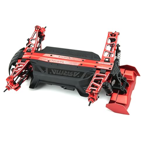 Aluminum Upgrade Parts Set for ARRMA 1/16 Mini Kraton 3S, Front/Rear Upper/Lower Arm, Gearbox Cover, Wing, Steering Link (Red Front/Rear Upper/Lower Arm Set) - color: Red Front/Rear Upper/Lower Arm Set
