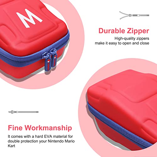 XANAD EVA Hard Case for Mario Kart Live:Nintendo Switch Mario Set Edition - Travel Protective Carrying Storage Bag(Red) - color: Red
