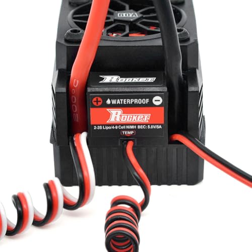 Surpass Hobby Supersonic 60A Brushless ESC for 1/10 RC Car | Waterproof ESC with XT60 plug, metal shell fast heat dissipation, multi intelligent protection