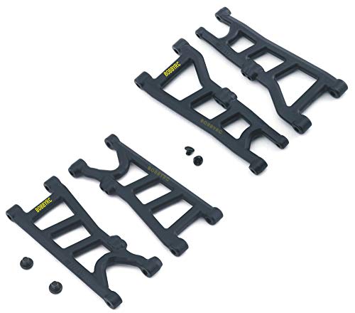 RPM R/C Suspension Arms A-Arms Set Front Rear (Black) (Replace ARA330543 & ARA330540) For Arrma Typhon 4x4 3s