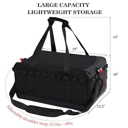 35L Multi-functional Duffle Bag, Waterproof Shoe & Picnic Camping Organizer, 3 Adjustable Dividers for Travel, Sports, GYM - style: Upgrade Style