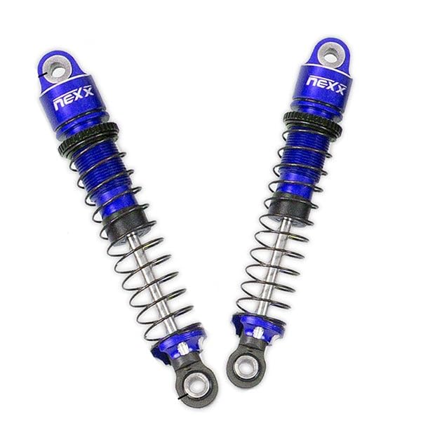 Nexx Racing Oil Shocks (4pcs) for 1/18 RC Crawler Ascent18 - Remote Control Car, RC Crawler Redcat 1/18 4WD Nexx Racing Upgrade Parts (HELIDIRECT) (Blue - 59mm) - color: Blue - 59mm