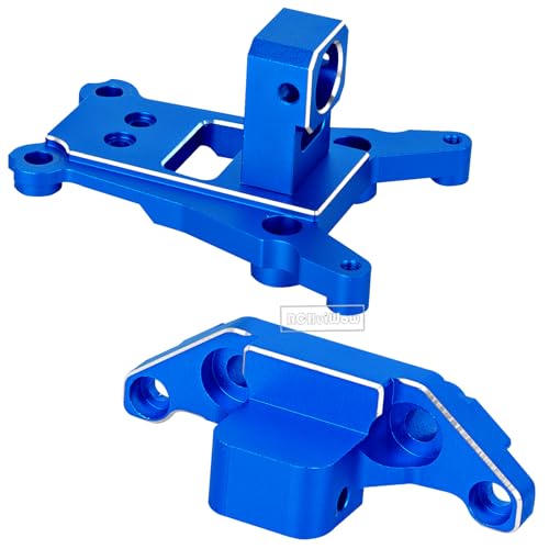 RC Chassis Brace Kit Upgrades Part for 1/10 Slash 4x4 LCG,Slash 4x4 LCG VXL,Rustler 4x4,Rustler 4x4 VXL,Alloy Aluminium w/Carbon Fibre Chassis Brace,Navy Blue - color: Navy Blue(1set)