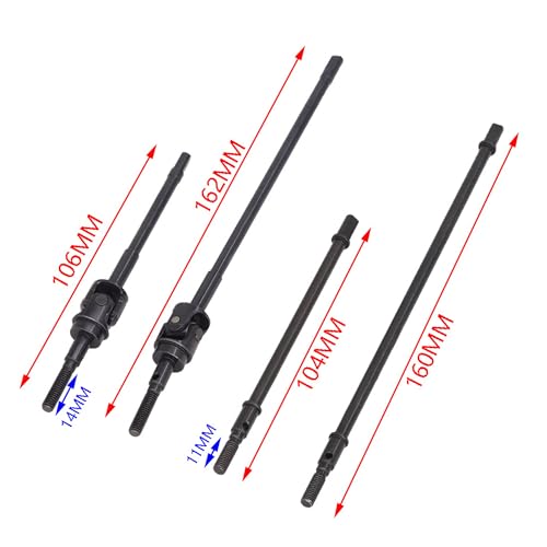 ShareGoo Steel Front Rear CVD Drive Shaft DriveShaft Axle Compatible with Axial Wraith RR10 90048 1/10 RC Car Upgrade Part